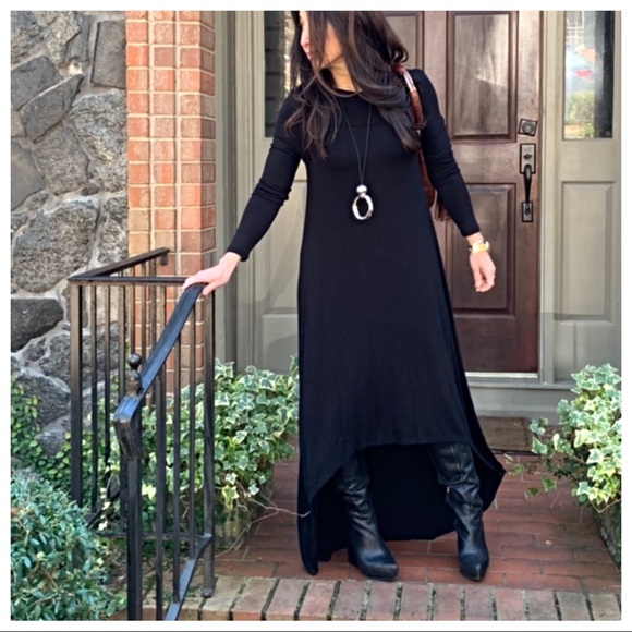 ✨LAST ONE ✨Black high low maxi dress - Picture 5 of 6